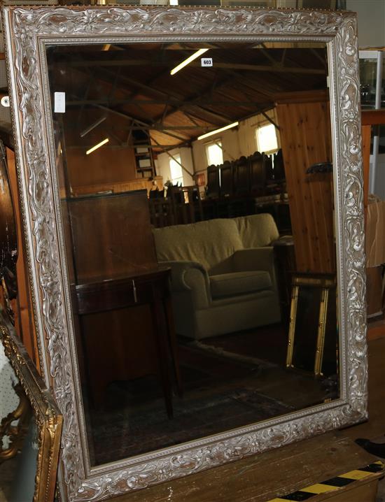 Large antique silvered frame mirror